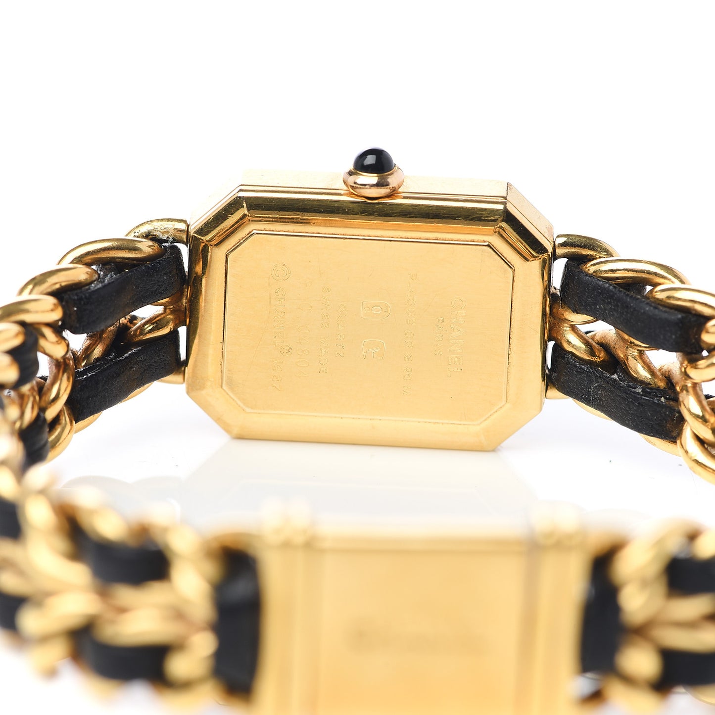 Stainless Steel Lambskin 20mm Chain Premiere Quartz Watch Gold XL