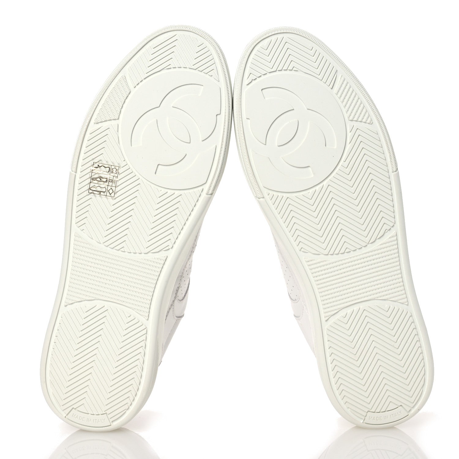 Chanel Calfskin CC Womens Sneakers 41.5 White 6 of 12