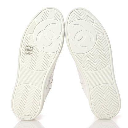 Chanel Calfskin CC Womens Sneakers 41.5 White 6 of 12