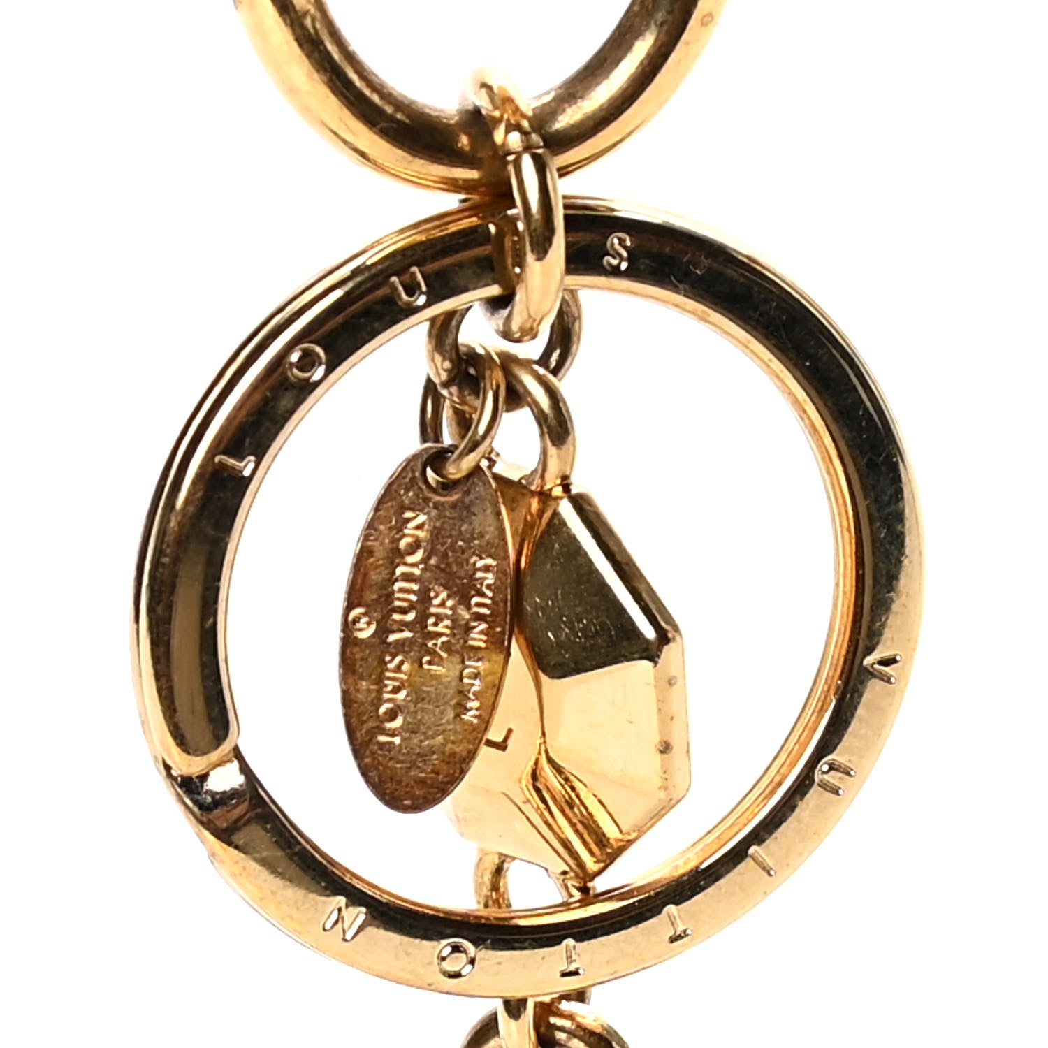 Louis Vuitton LV Facettes Bag Charm Key Holder Gold 4 of 6