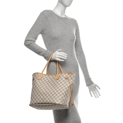 Louis Vuitton Damier Azur Neo Neverfull MM Rose Ballerine 2 of 8