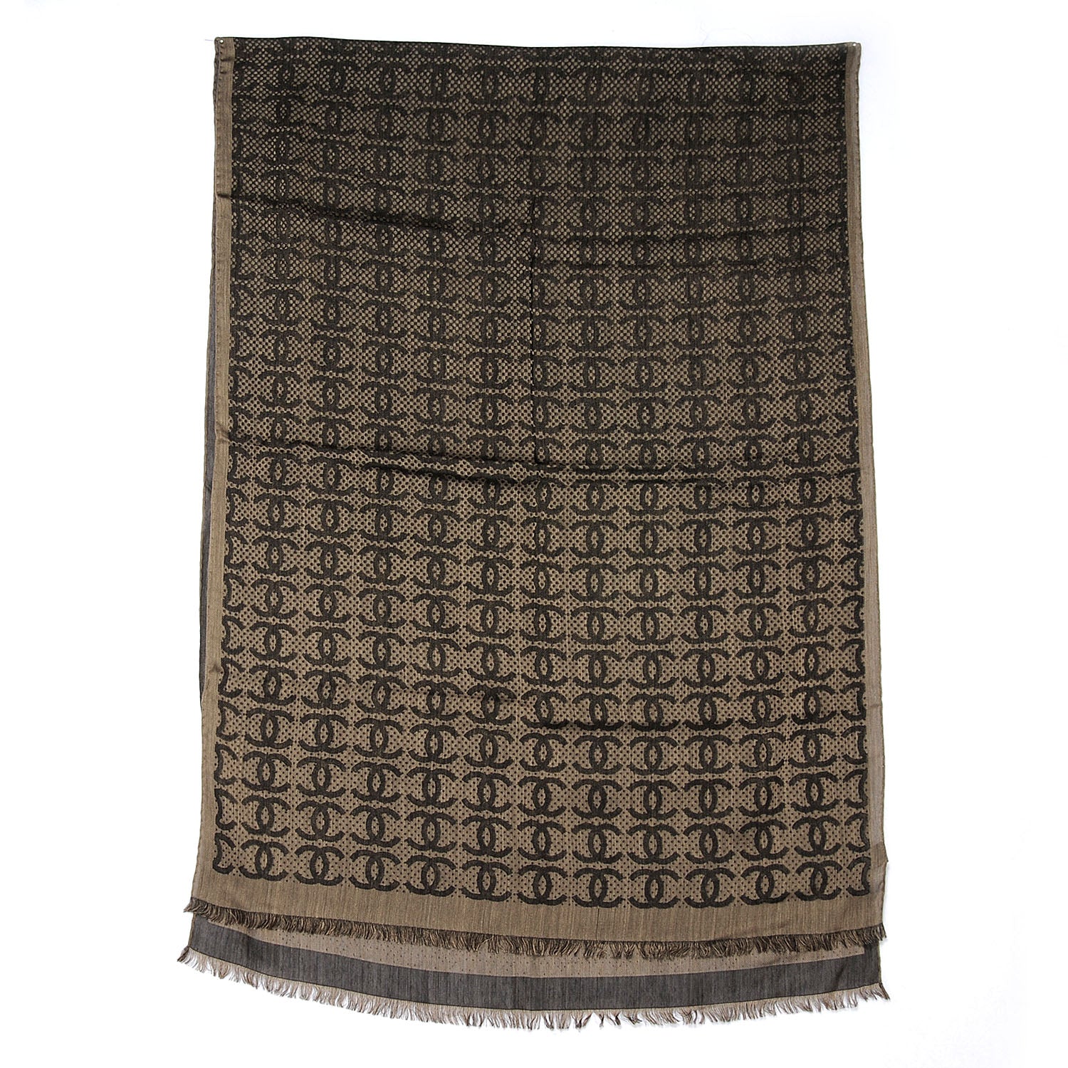 Chanel Cashmere Silk CC Logo Scarf 3 of 5