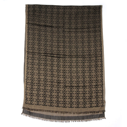 Chanel Cashmere Silk CC Logo Scarf 3 of 5