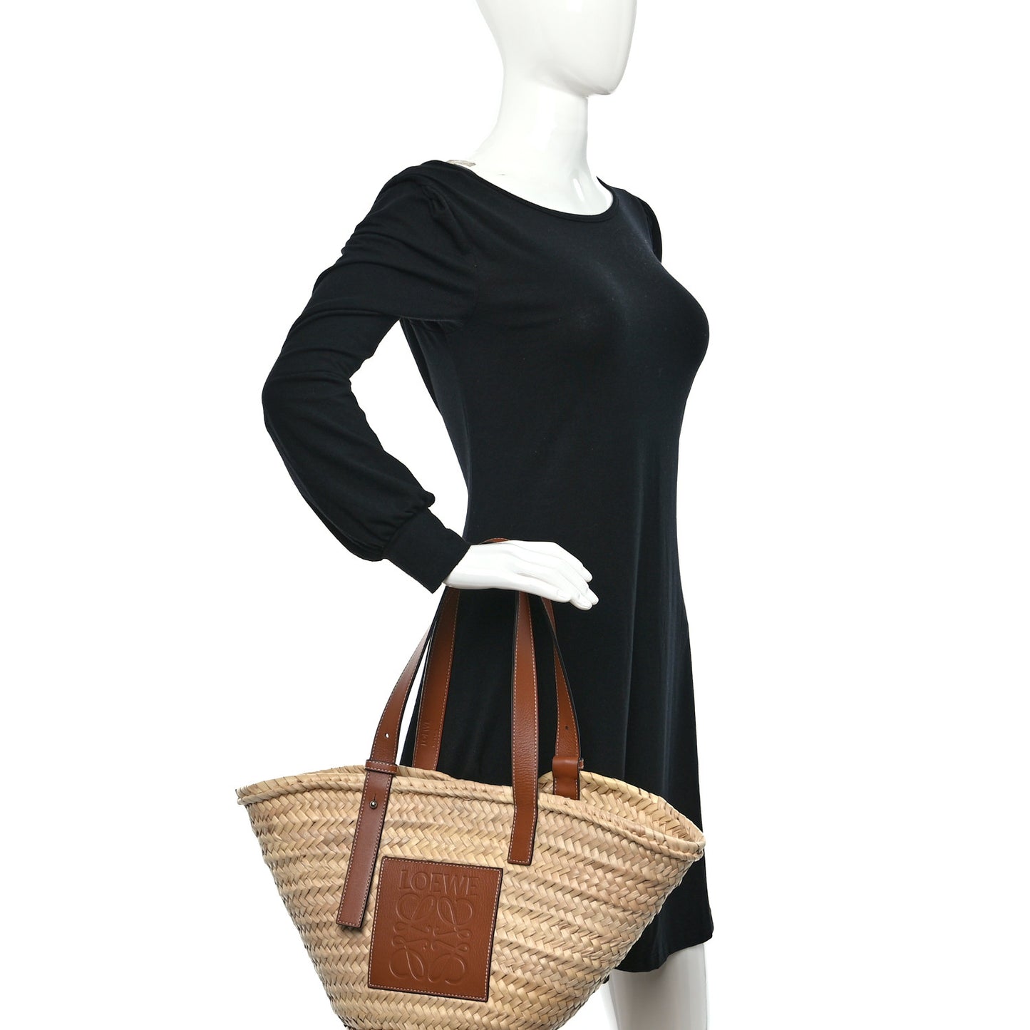 Raffia Basket Tote Bag Natural Tan