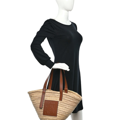 Loewe Raffia Basket Tote Bag Natural Tan 2 of 8
