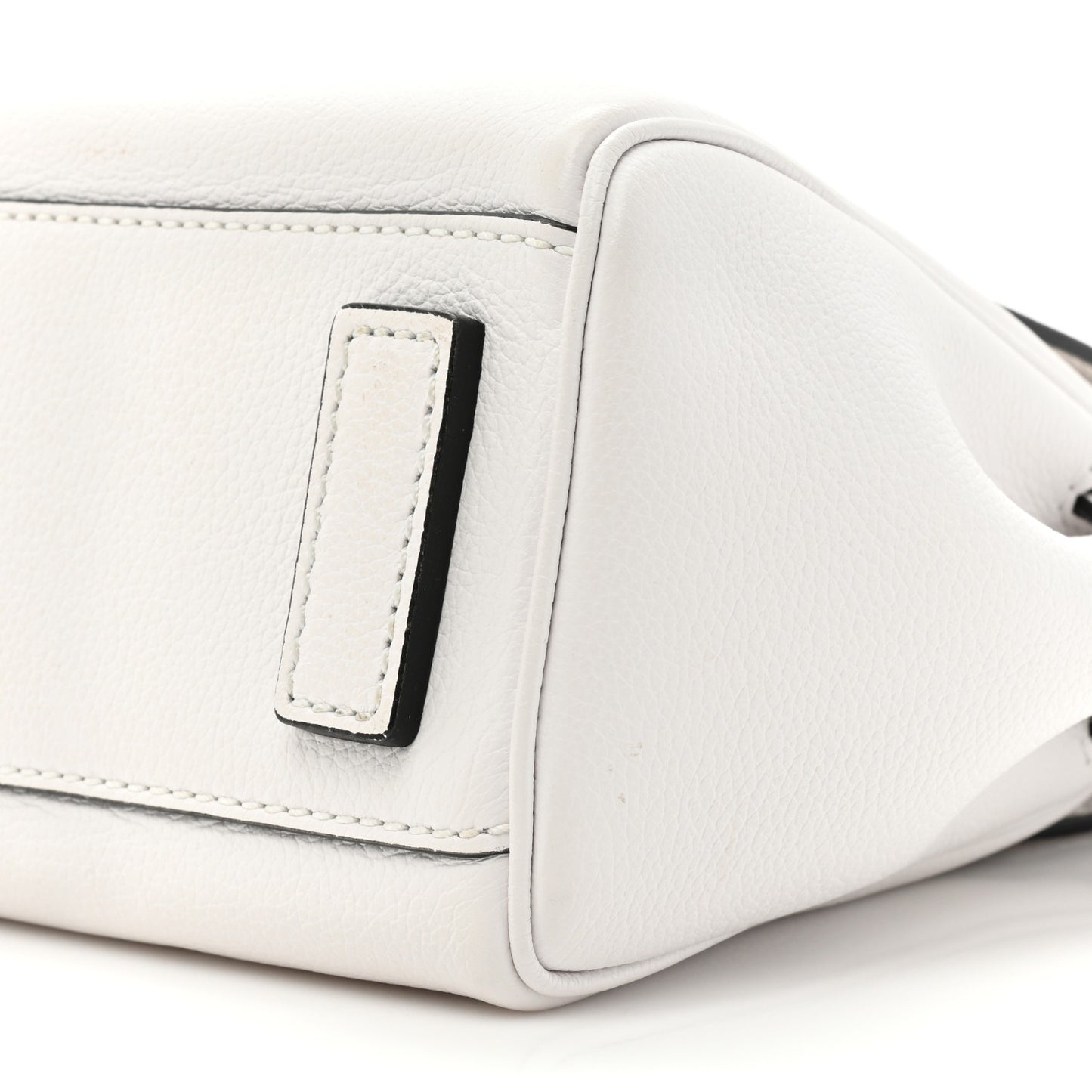 Grained Calfskin Small La Medusa Top Handle Bag White