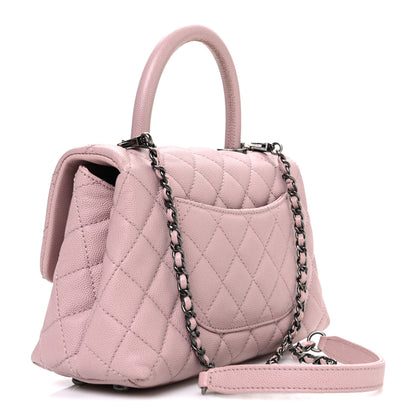Chanel Caviar Quilted Mini Coco Handle Flap Pink 3 of 10