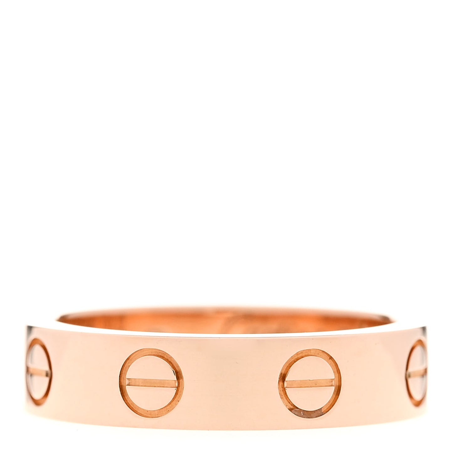 18K Pink Gold Diamond 4mm LOVE Wedding Band Ring 46 3.75