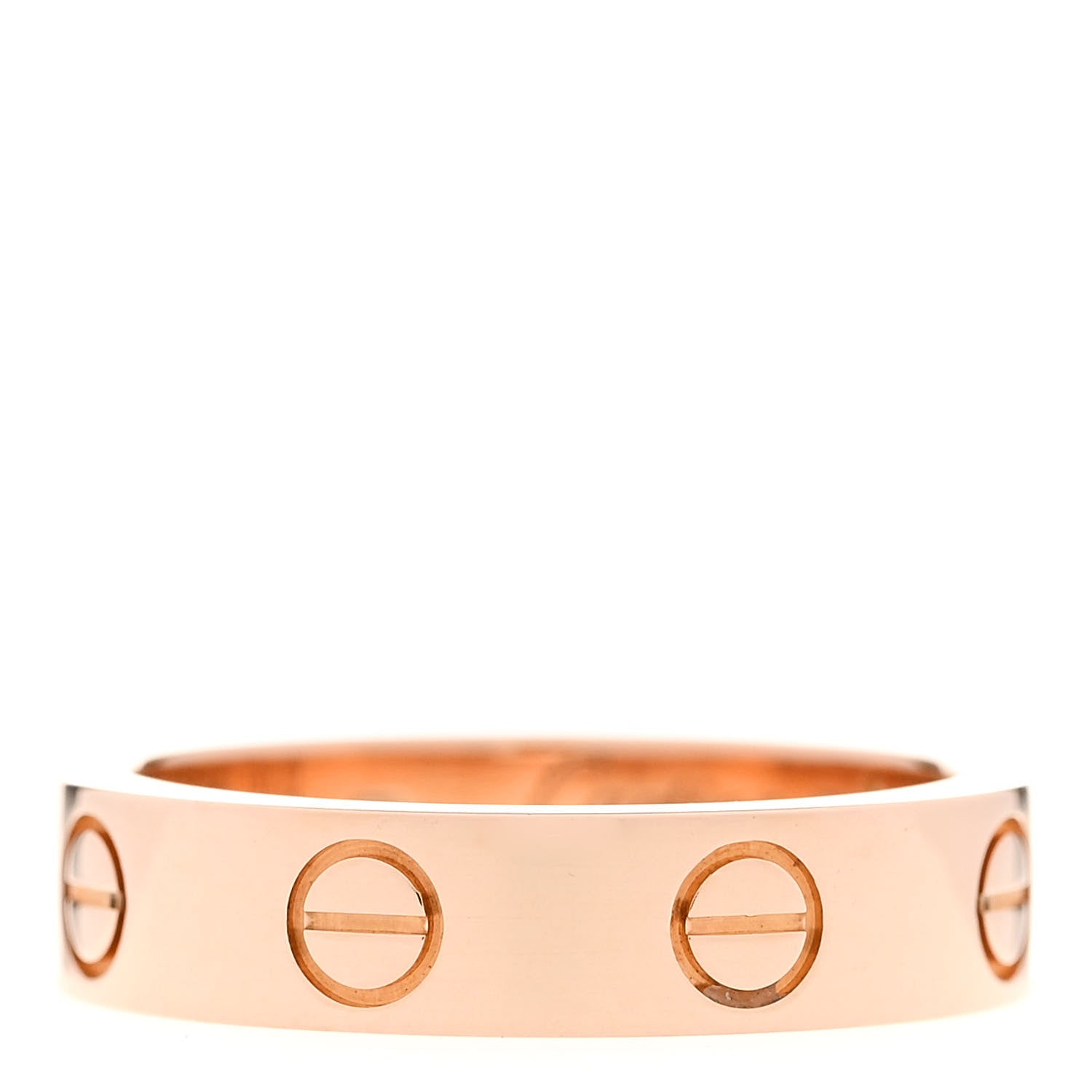 Cartier 18K Pink Gold Diamond 4mm LOVE Wedding Band Ring 46 3.75 3 of 4