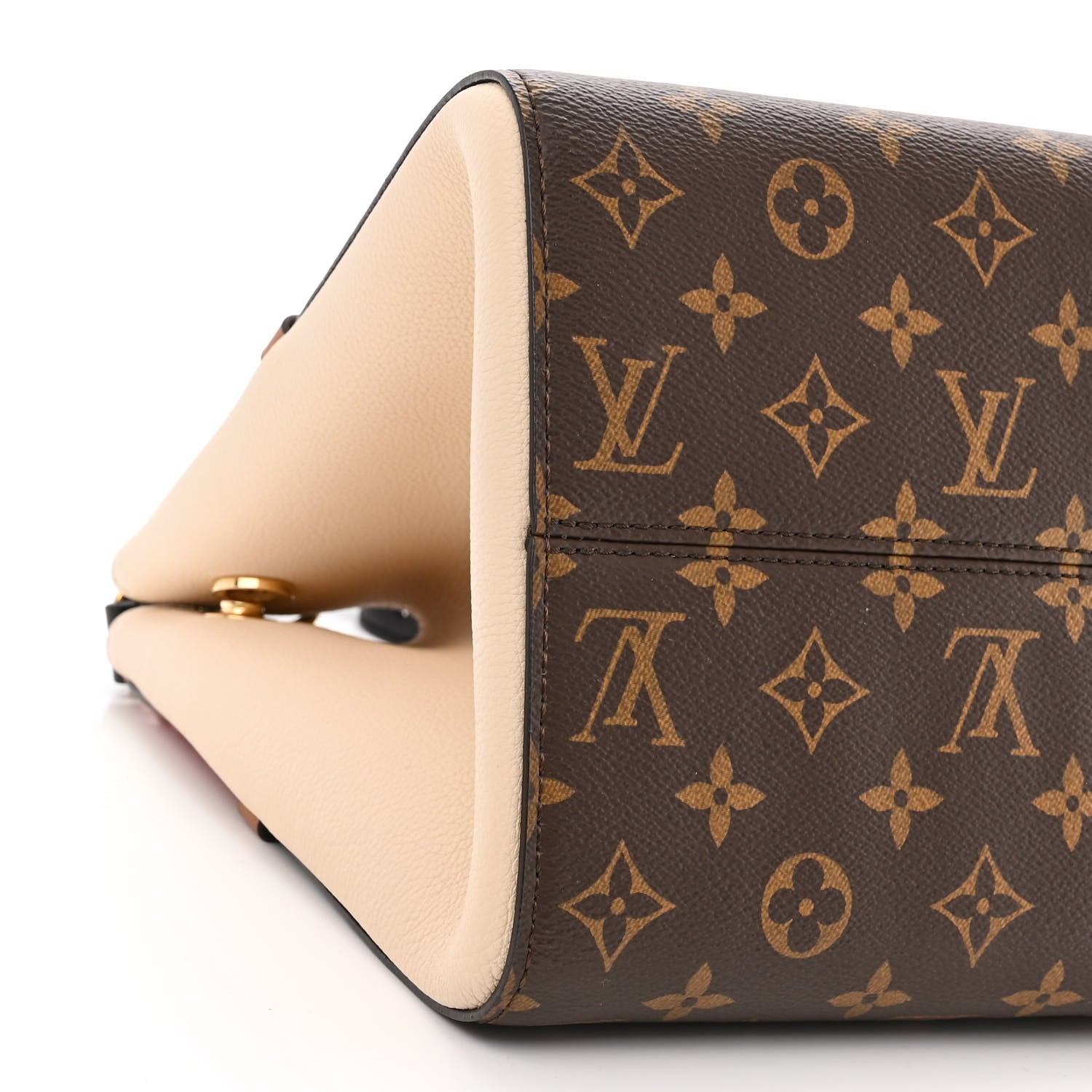 Louis Vuitton Calfskin Monogram Fold Tote PM Cerise Cream Black 9 of 10