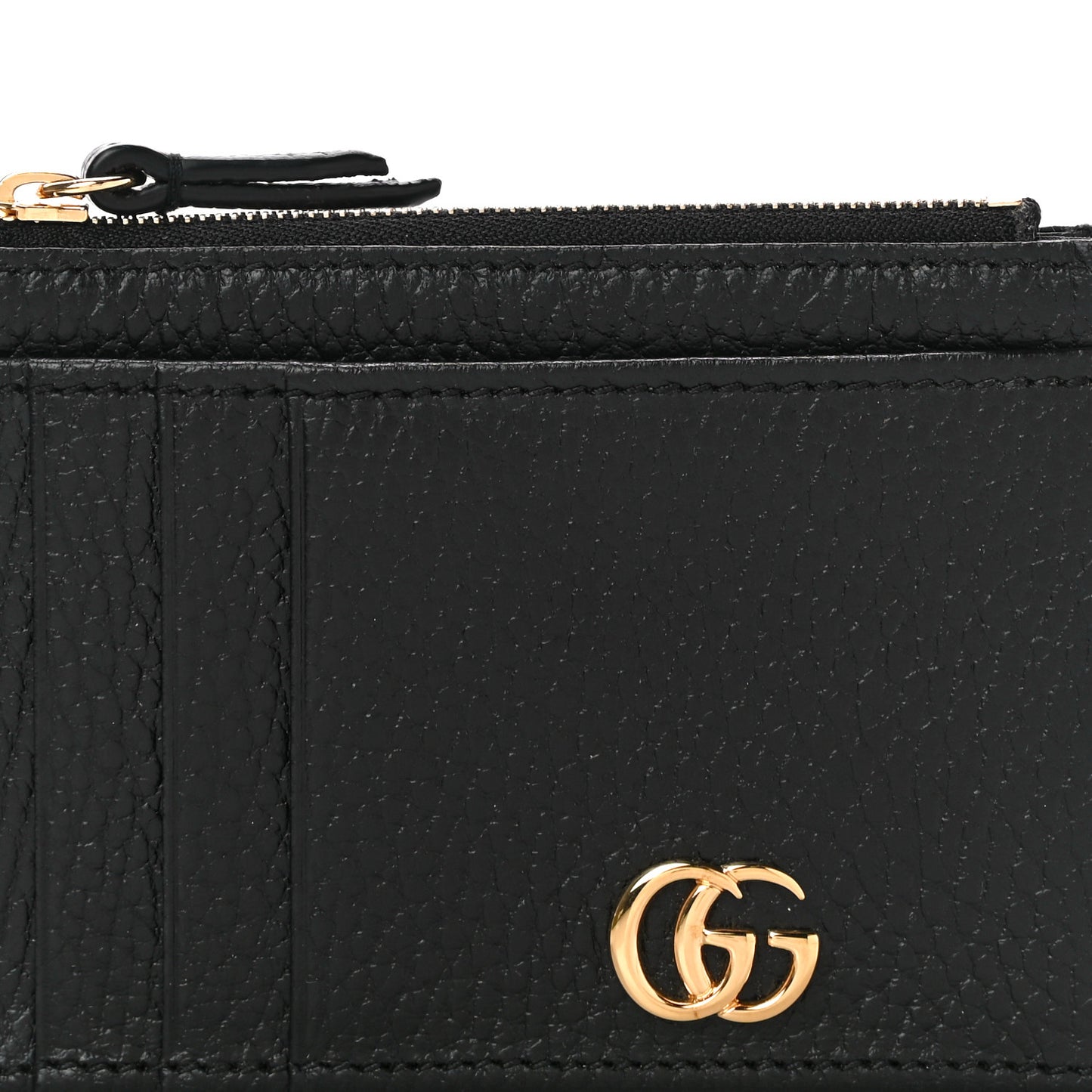 Dollar Calfskin GG Marmont Coin Case Card Holder Black