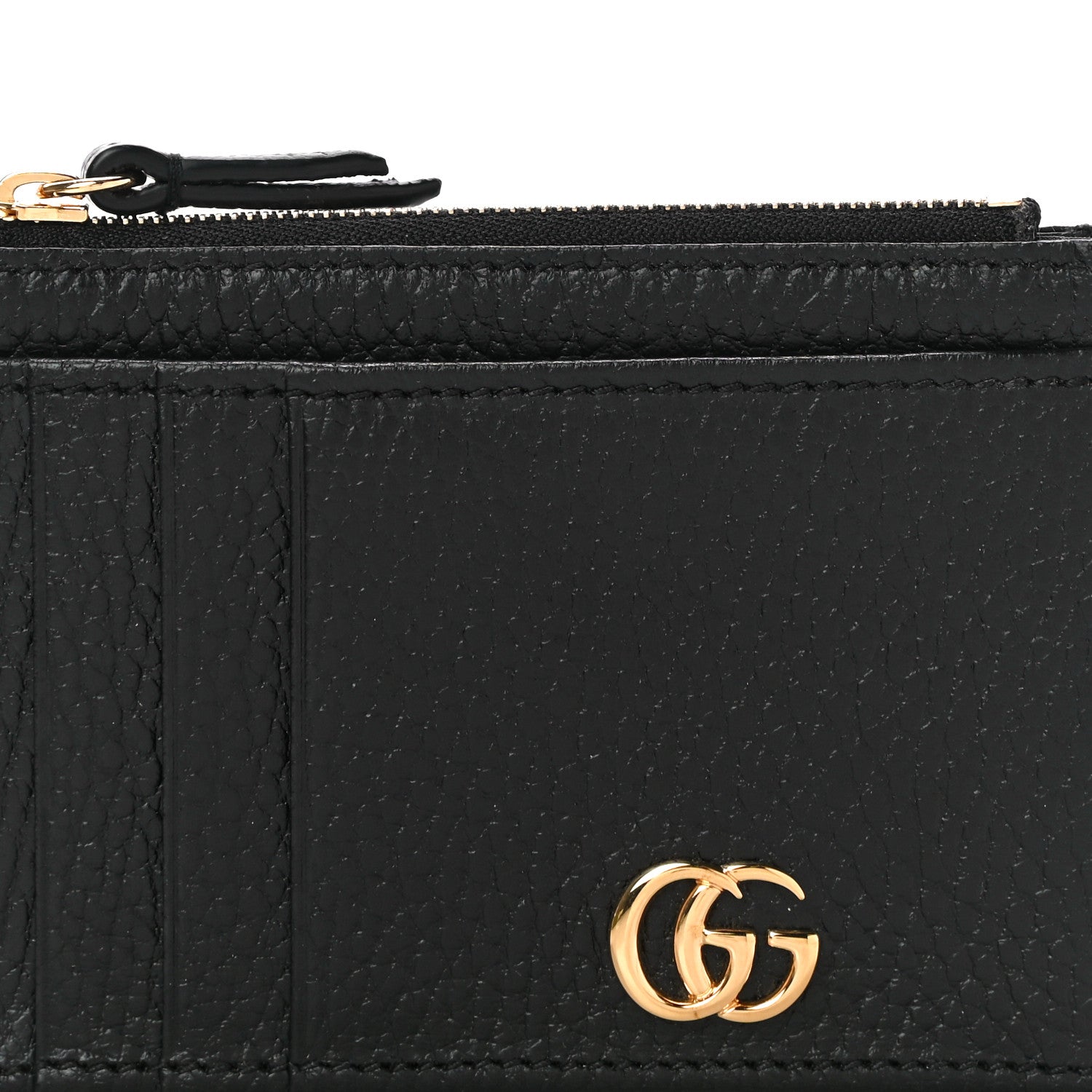 Gucci Dollar Calfskin GG Marmont Coin Case Card Holder Black 6 of 9