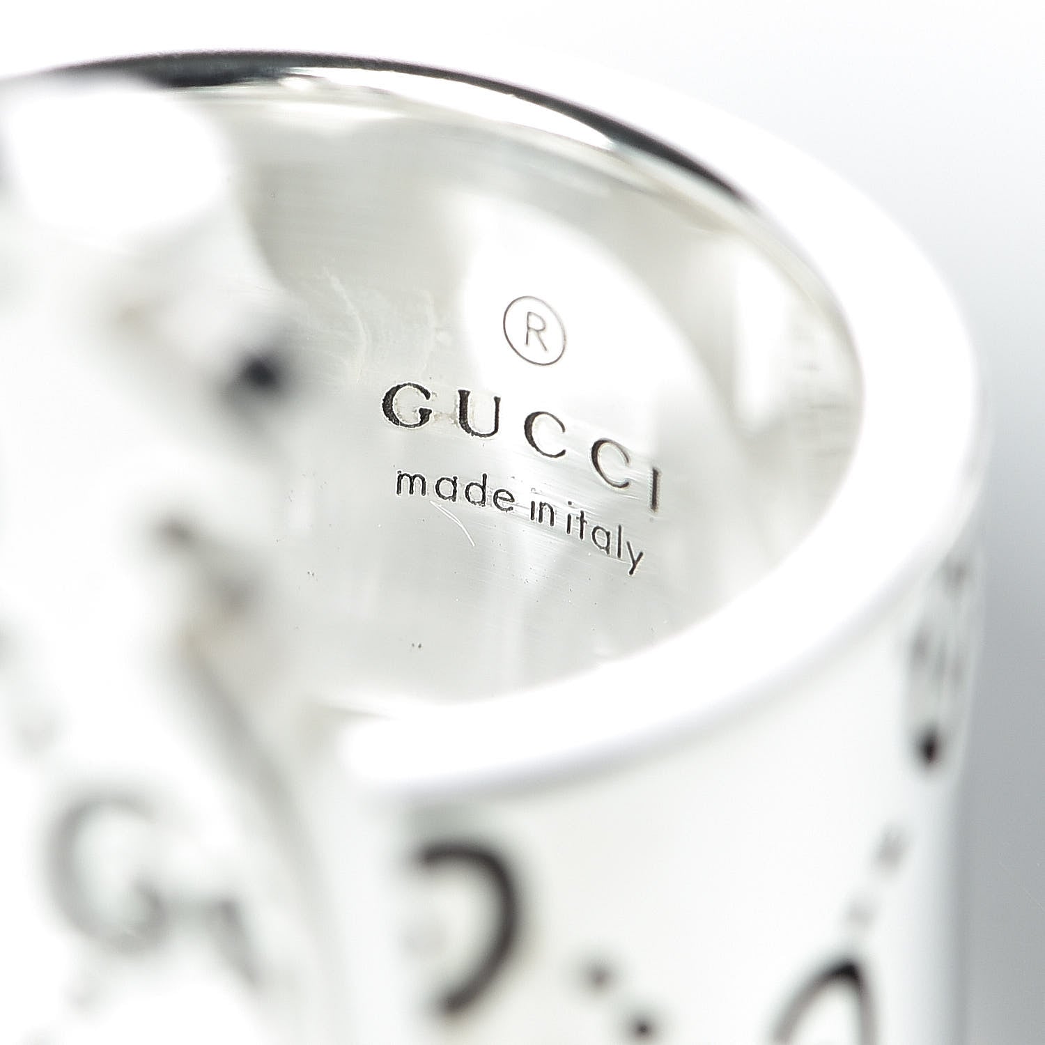 Gucci Sterling Silver GucciGhost Pineapple Ring 52 6 5 of 6