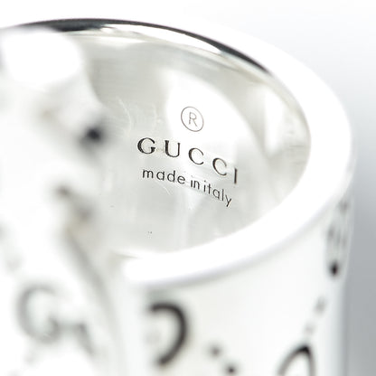 Gucci Sterling Silver GucciGhost Pineapple Ring 52 6 5 of 6