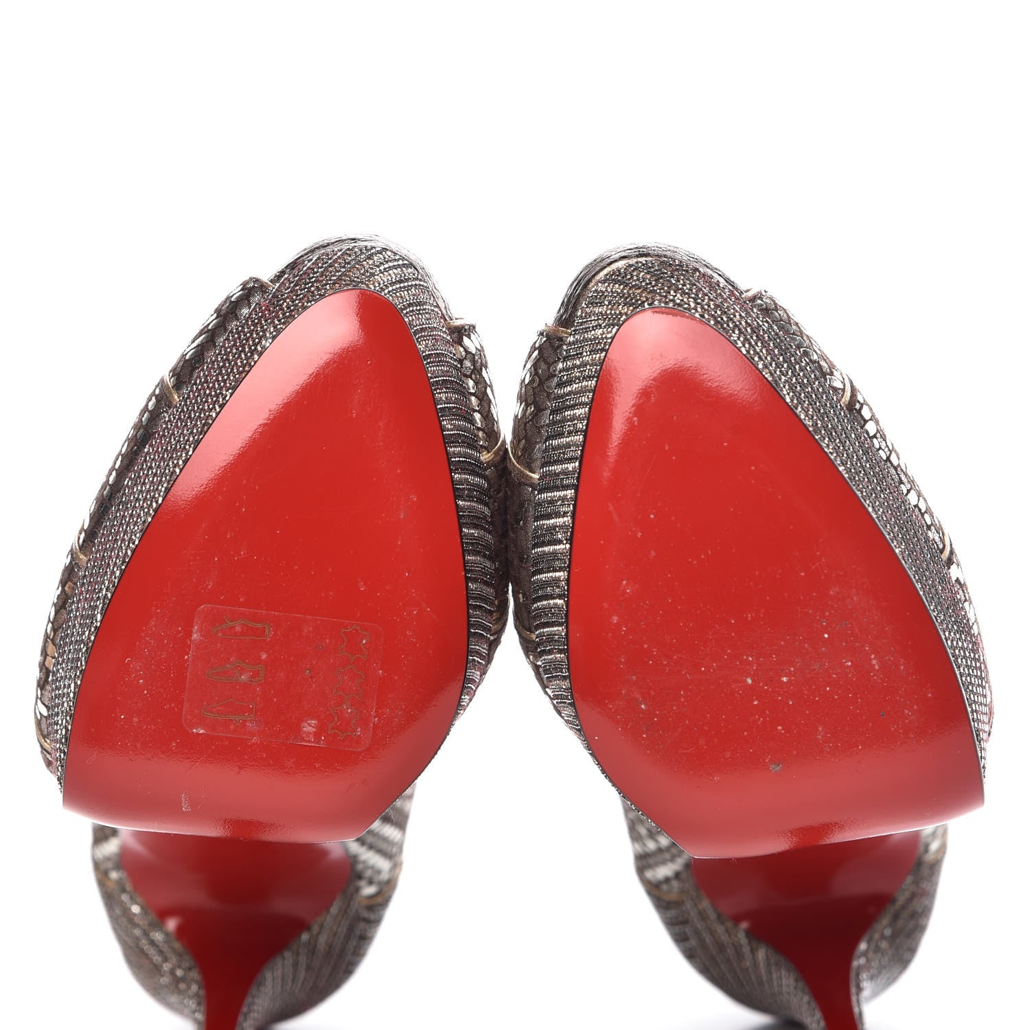 Christian Louboutin Glitter Specchio Torsatou 150 Pumps 35.5 Antic Silver 6 of 9