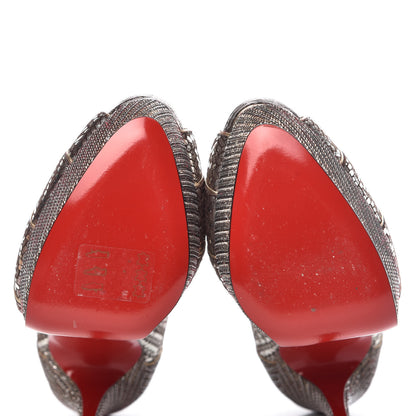 Christian Louboutin Glitter Specchio Torsatou 150 Pumps 35.5 Antic Silver 6 of 9