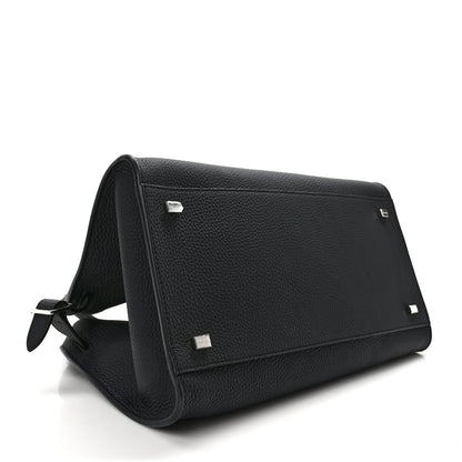 The Row Matte Grained Calfskin Soft Margaux 12 Black 4 of 10