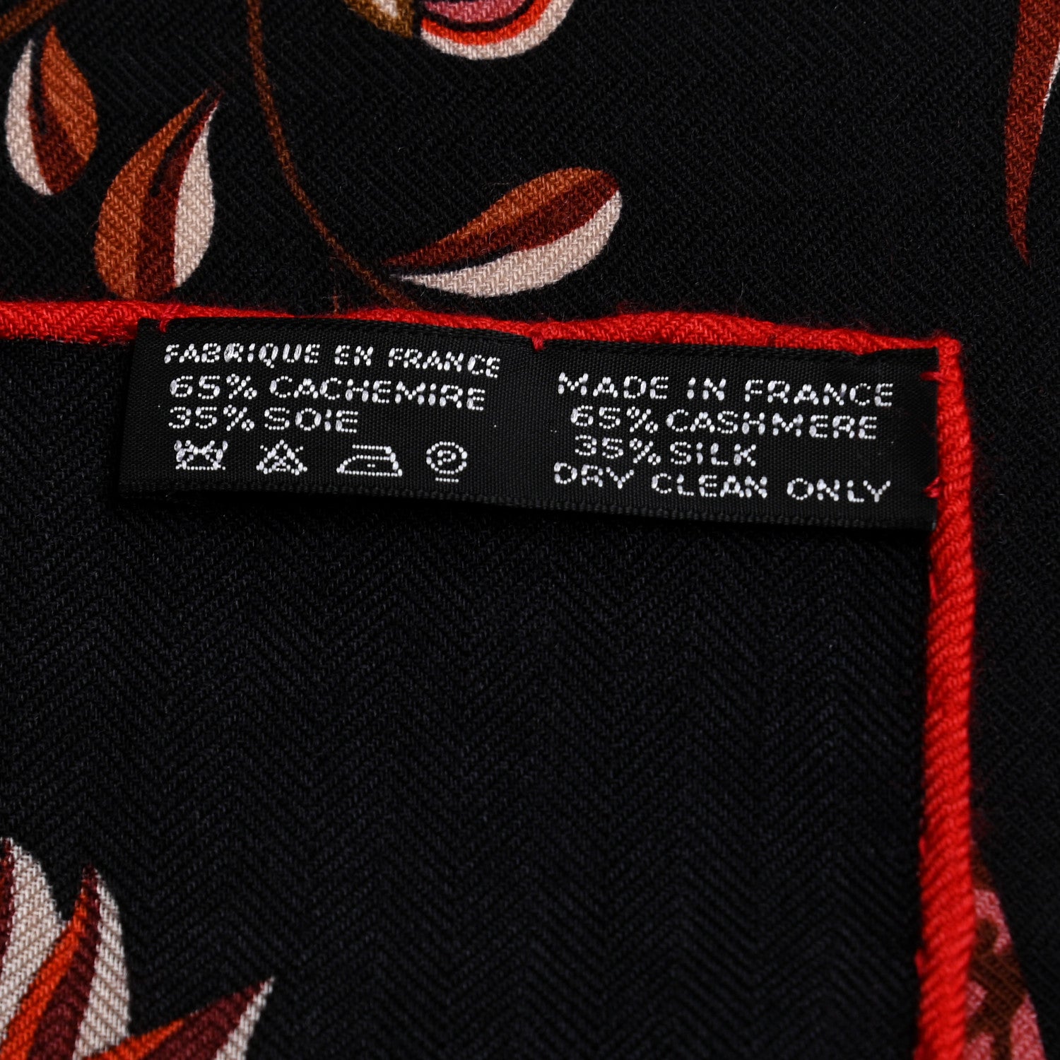 Hermes Cashmere Silk Fleurs et Papillons de Tissus Scarf 140 4 of 4