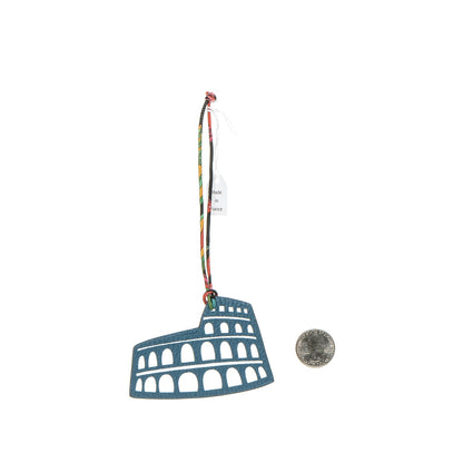 Hermes Togo Epsom Petit H Colosseo Bag Charm Colvert Rose Tyrien 2 of 3