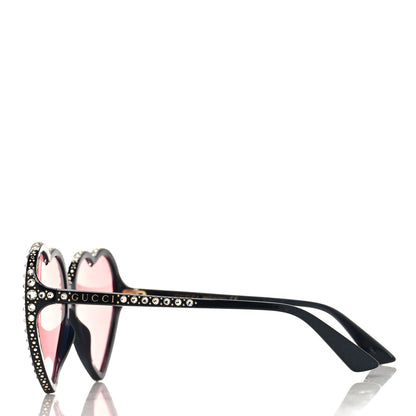Gucci X ELTON JOHN Crystal Heart Sunglasses GG0360S Black 3 of 8