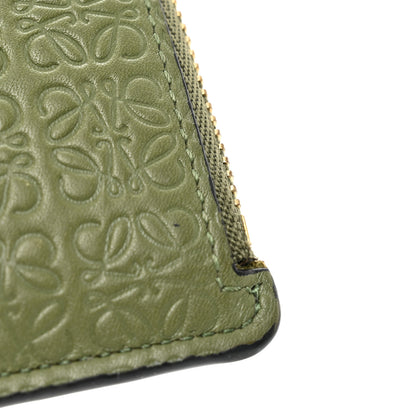Loewe Calfskin Embossed Repeat Coin Card Holder Avocado Green 8 of 8