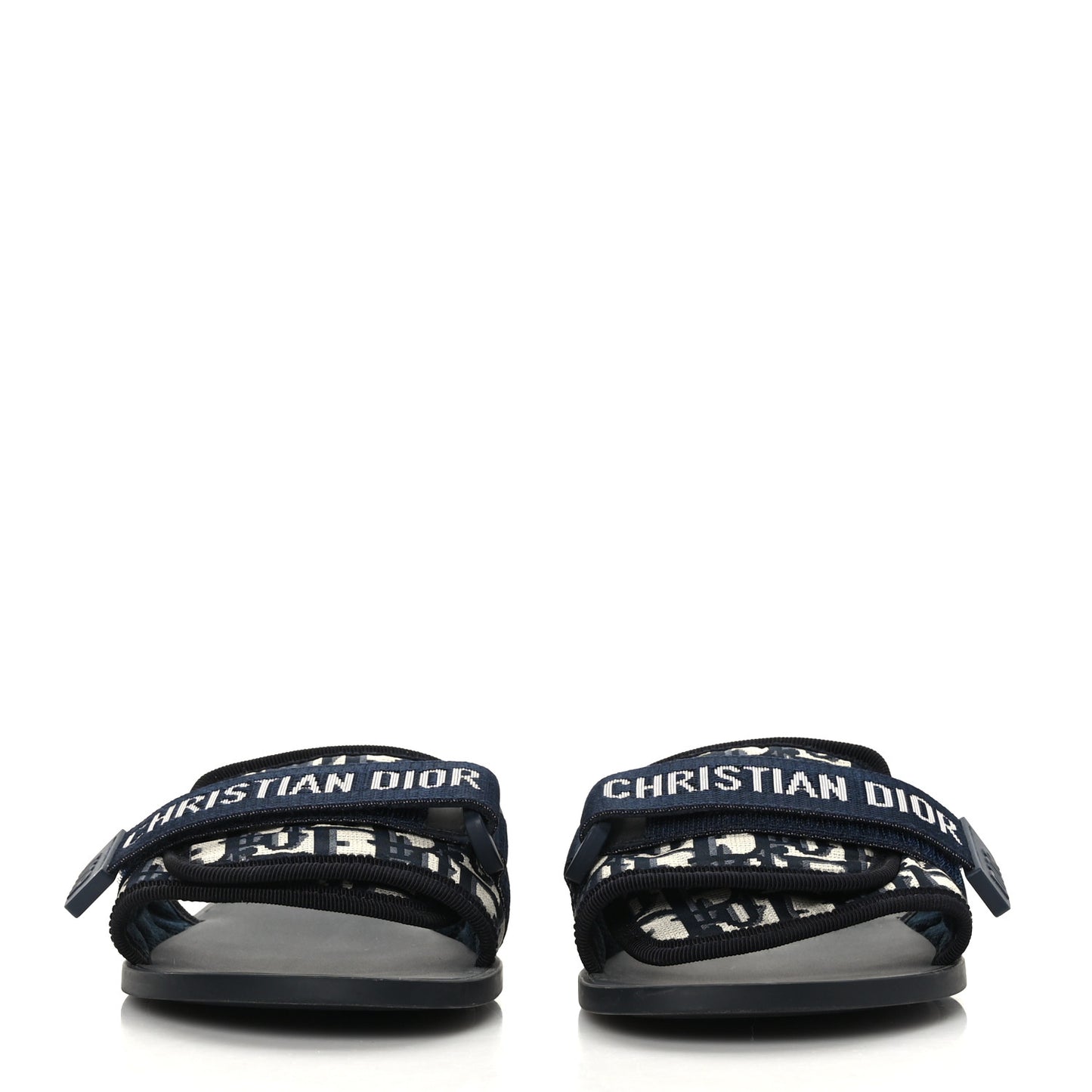 Nylon Oblique Dio(r)evolution Slide Sandals 40 Deep Blue