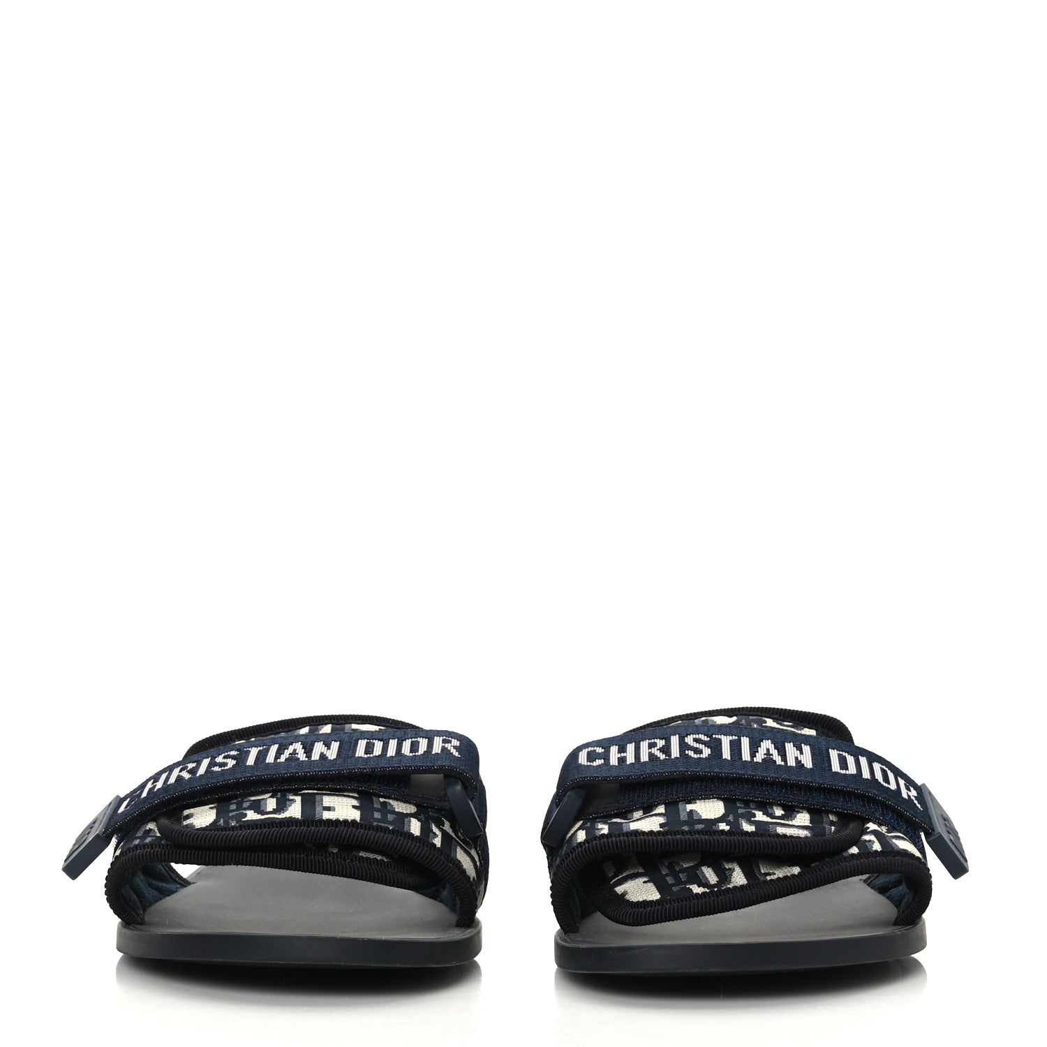 Christian Dior Nylon Oblique Dio(r)evolution Slide Sandals 40 Deep Blue 2 of 8