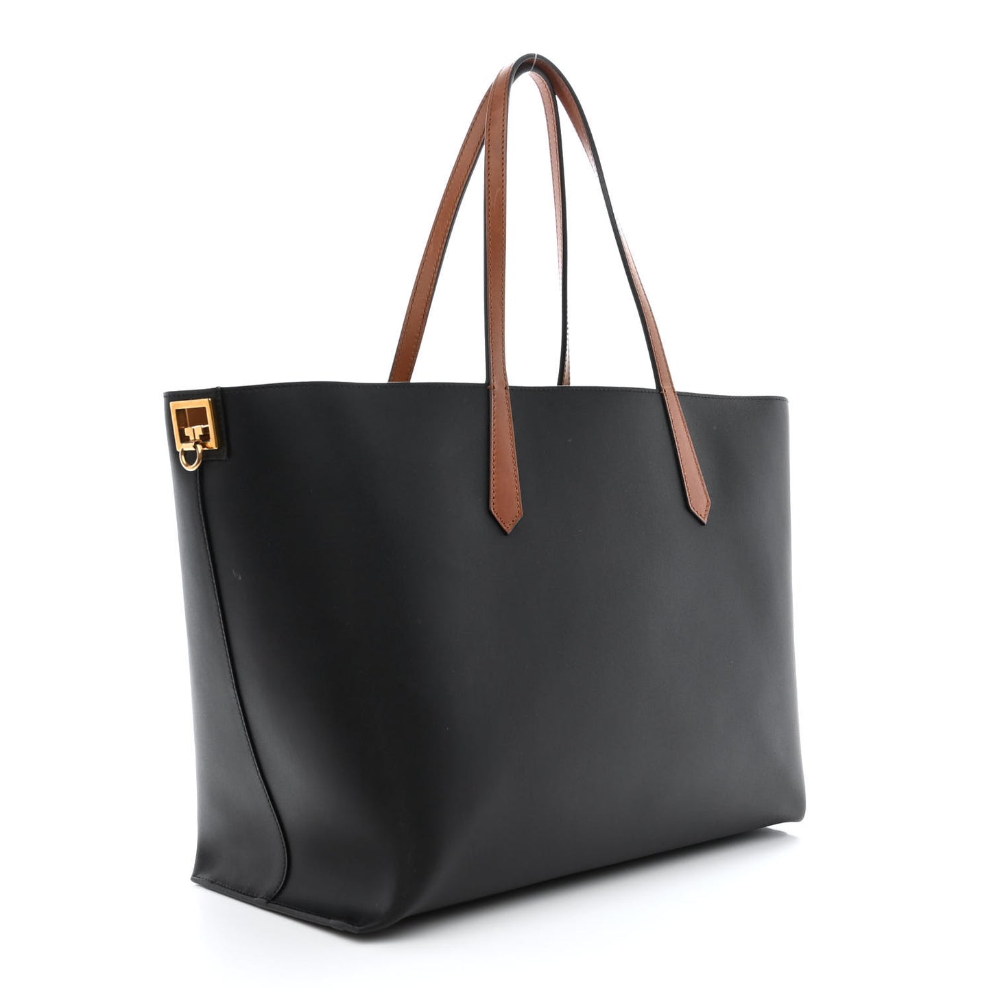 Calfskin Medium GV Shopper Tote Black