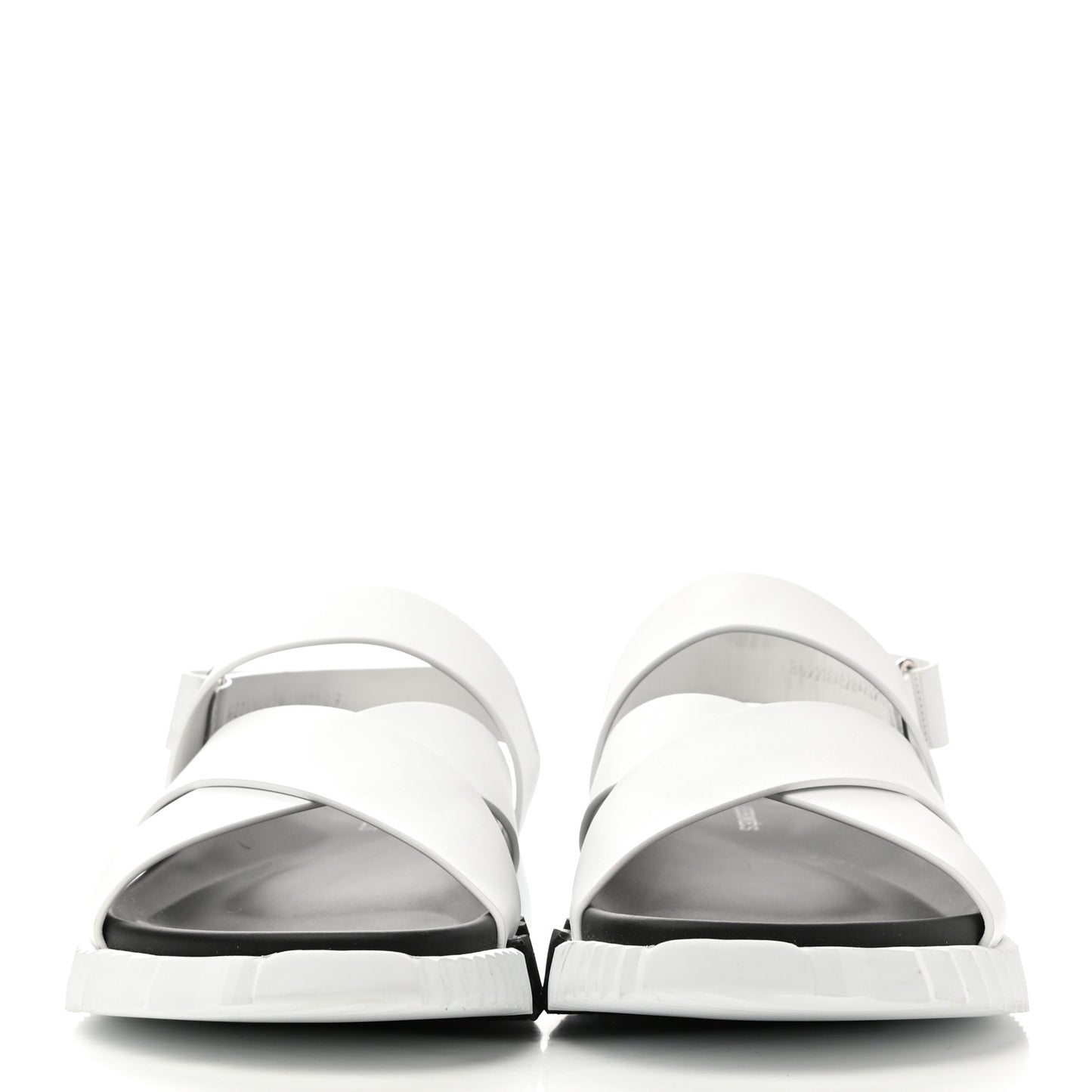 Calfskin Goatskin Mens Electric Sandals 42 White