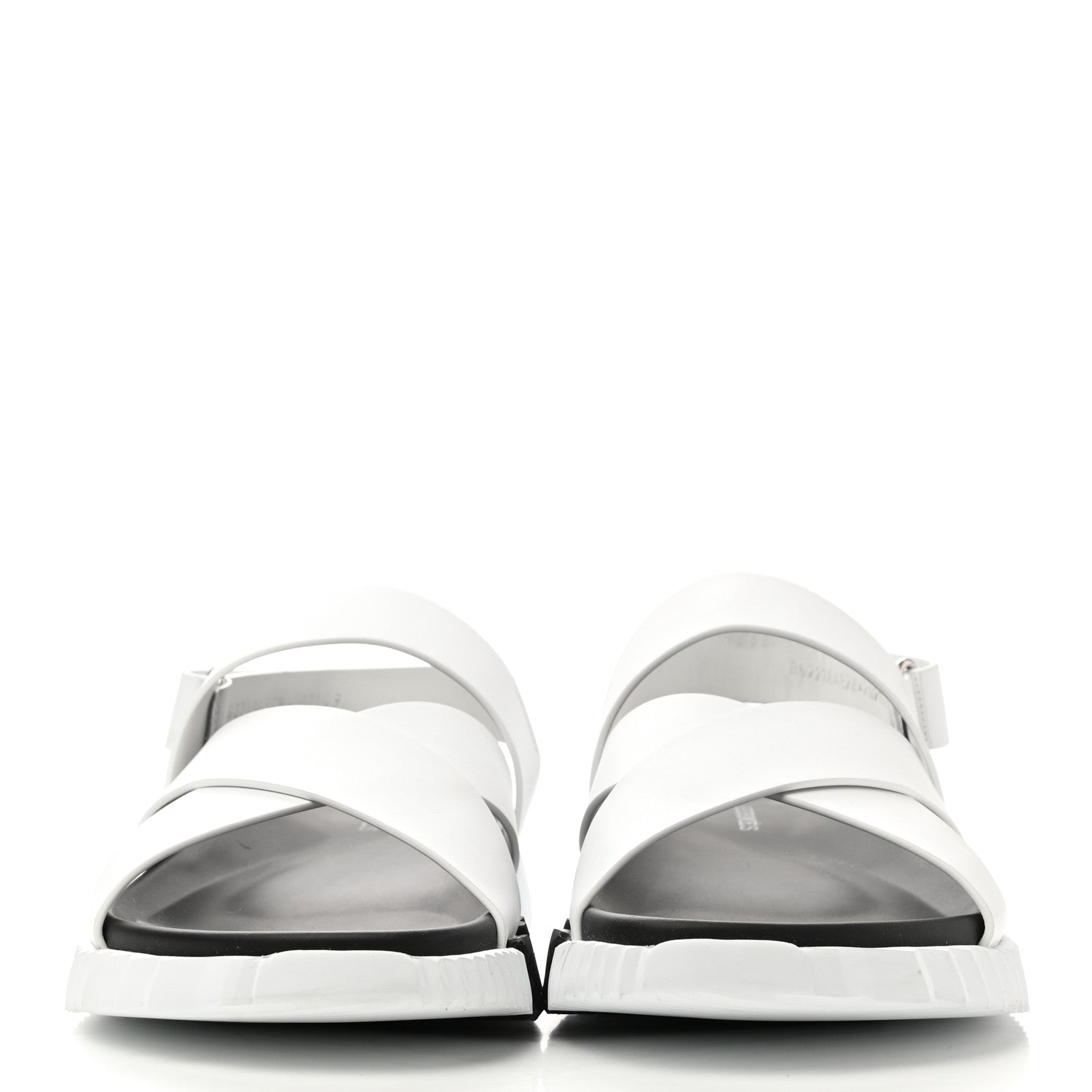 Hermes Calfskin Goatskin Mens Electric Sandals 42 White 2 of 13