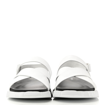Hermes Calfskin Goatskin Mens Electric Sandals 42 White 2 of 13