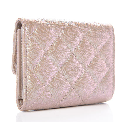 Chanel Iridescent Caviar Quilted Small Flap Wallet Beige 3 of 9