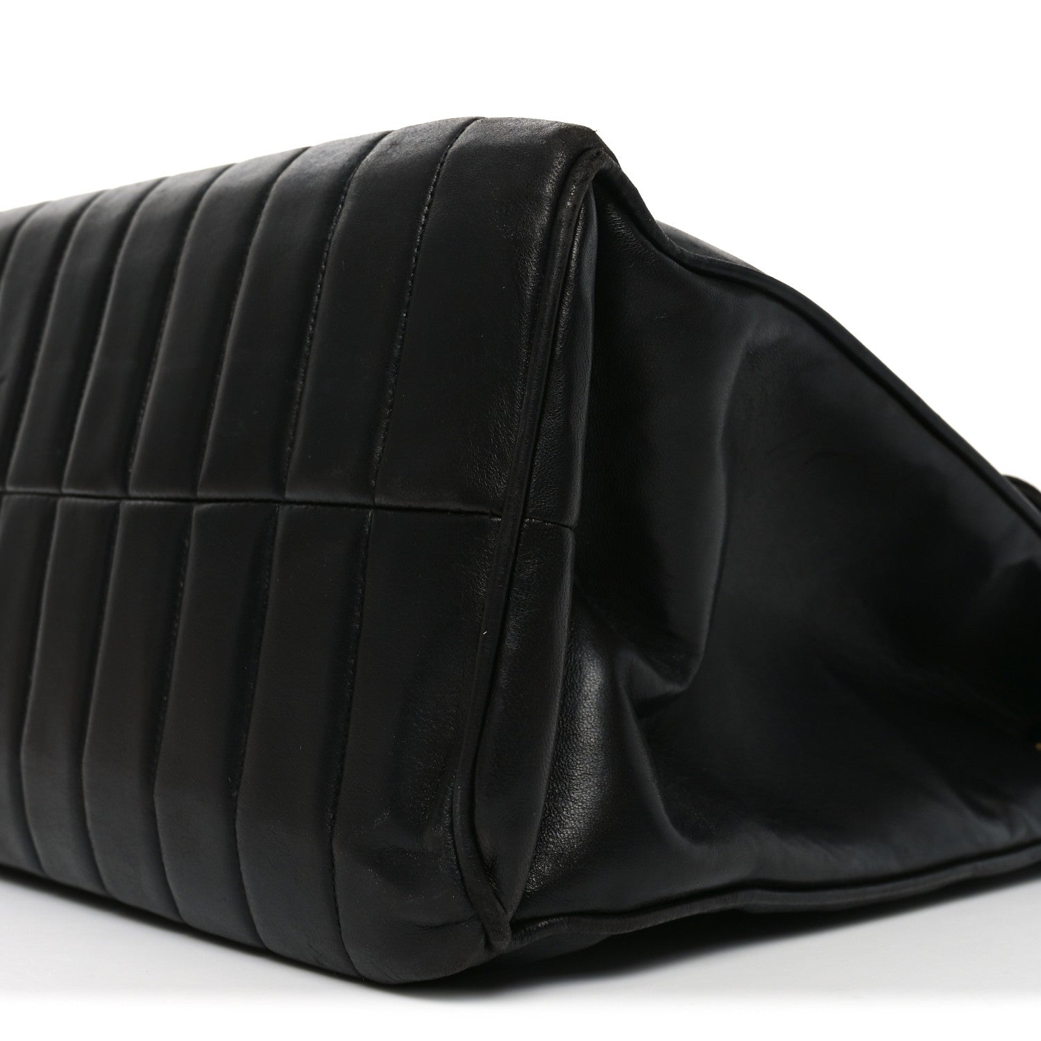Chanel Lambskin Vertical Quilted XL Jumbo Single Flap Black 11 of 12