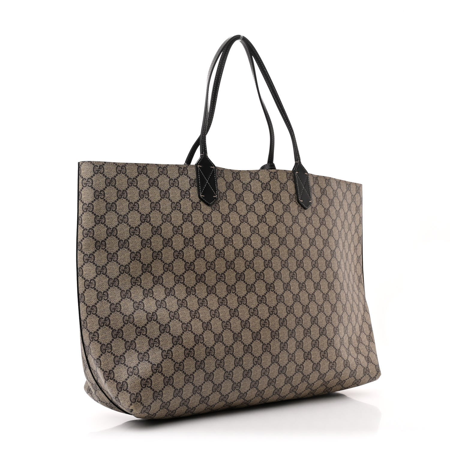 Gucci GG Supreme Monogram Large Reversible Tote Beige Black 4 of 15