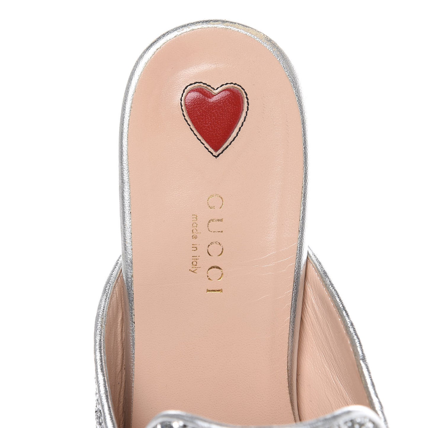 Glitter Womens Princetown Slippers 39.5 Silver
