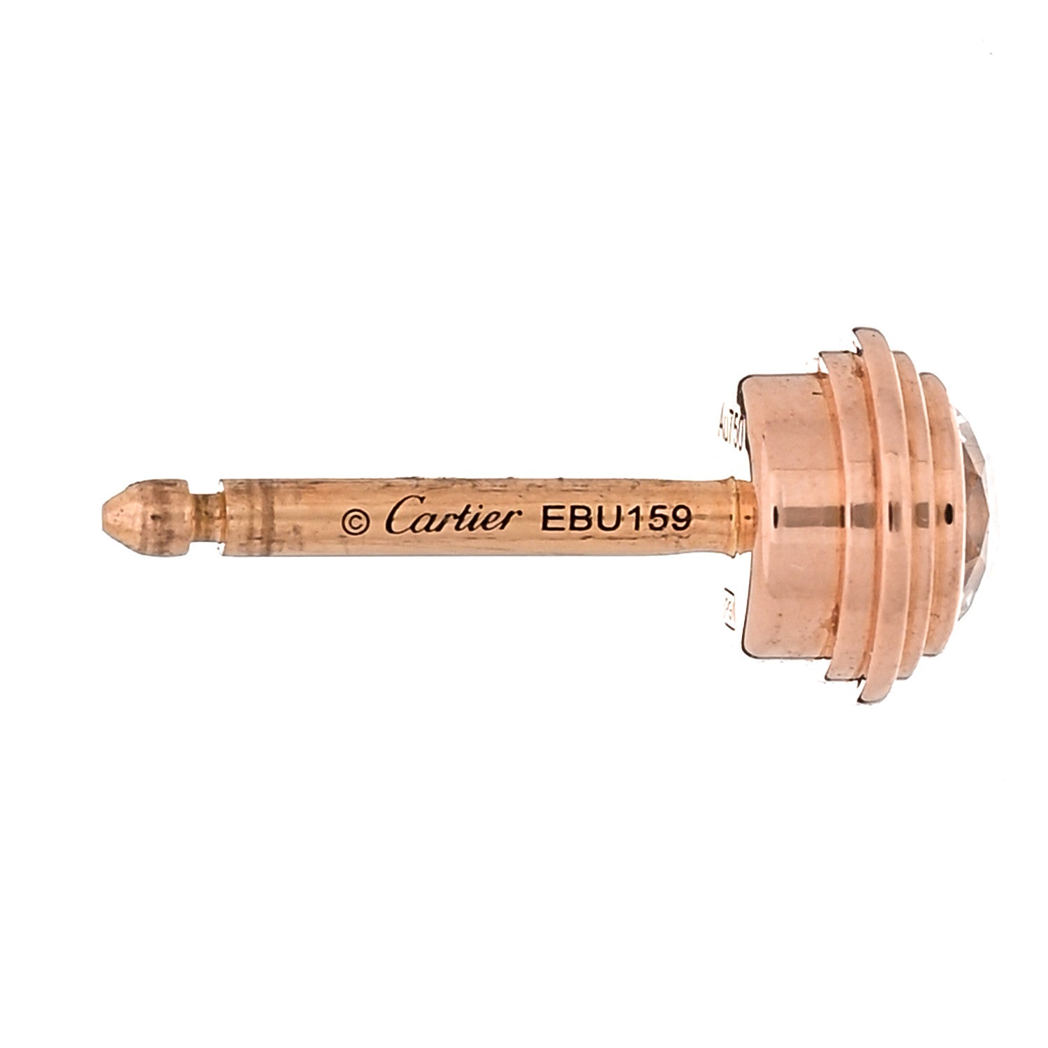 Cartier 18K Pink Gold Diamond MM D'Amour Earrings 4 of 6