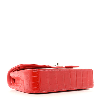 Chanel Alligator Gradient Medium Double Flap Red 4 of 13