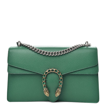 Gucci Pebbled Calfskin Small Dionysus Shoulder Bag Emerald 1 of 10