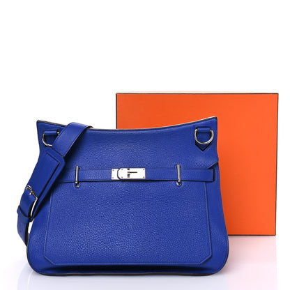 Hermes Taurillon Clemence Jypsiere 34 Bleu Electrique 11 of 11
