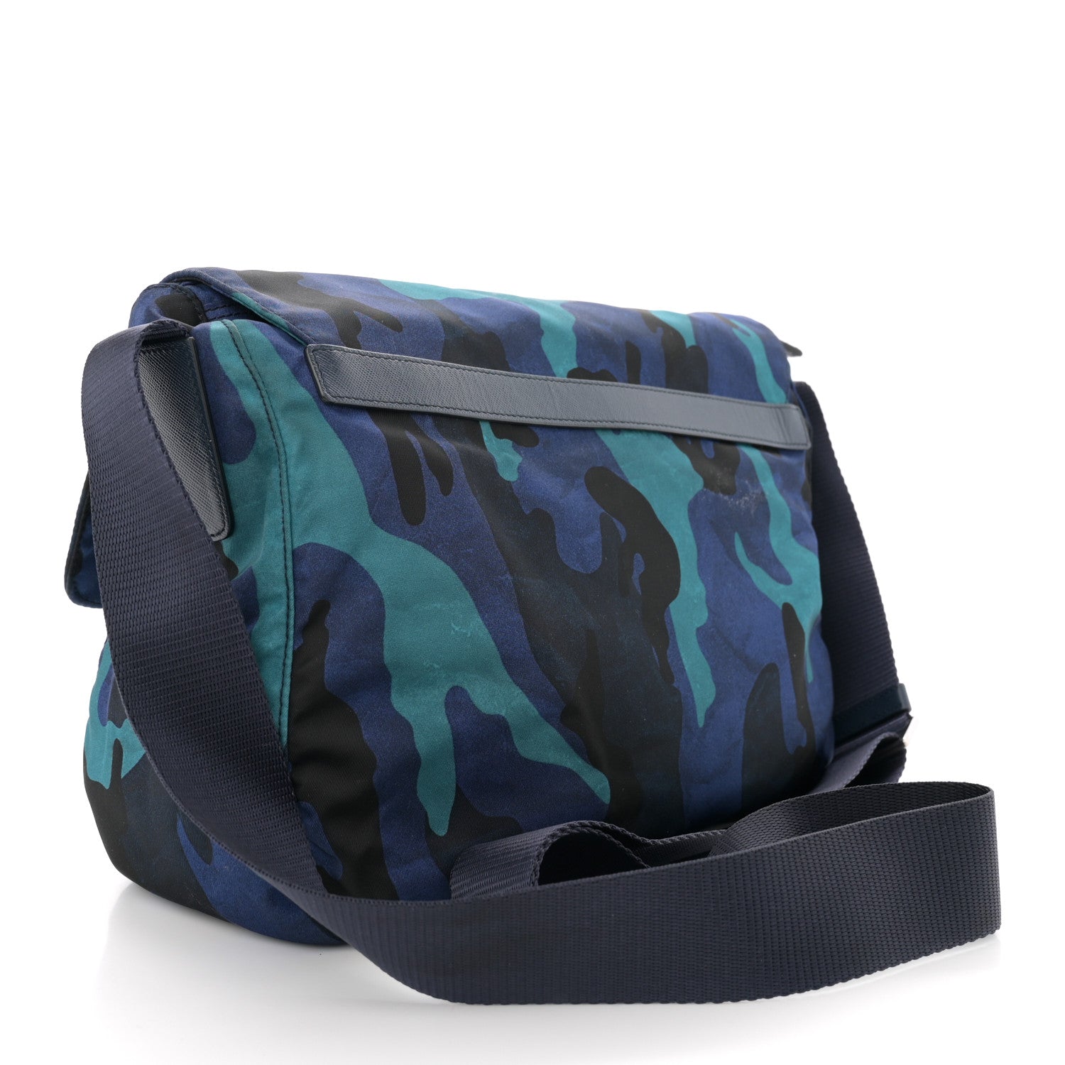 Prada Tessuto Nylon Camouflage Messenger Bag Royal 3 of 13