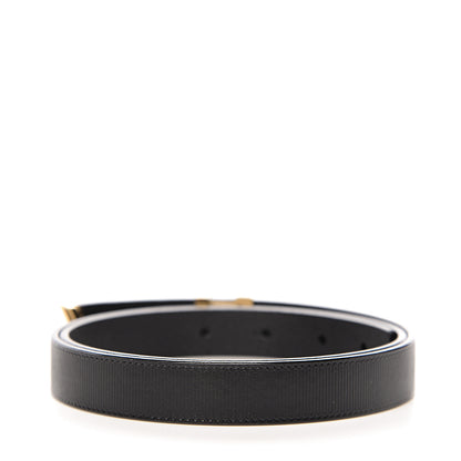 Louis Vuitton Calfskin Embossed 20MM LV Initiales Belt 85 34 Black 2 of 6