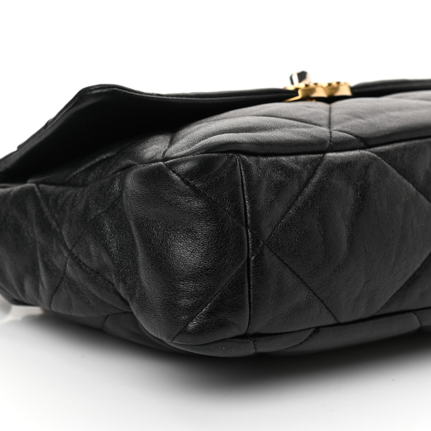 Chanel Goatskin Quilted Large Chanel 19 Flap Black 16 of 33