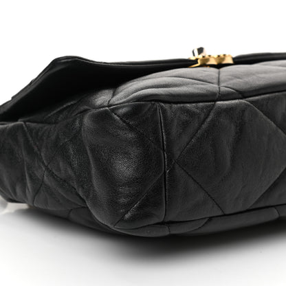 Chanel Goatskin Quilted Large Chanel 19 Flap Black 16 of 33