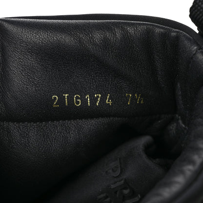 Prada Re-Nylon Gabardine Metal Triangle Logo Mens Wheel Pouch Pocket High Top Sneakers 7.5 Black 8 of 9