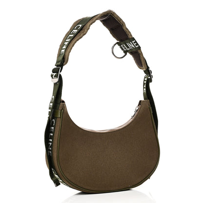 Celine Cotton Gabardine Medium Ava Trekking Shoulder Bag Khaki 3 of 9