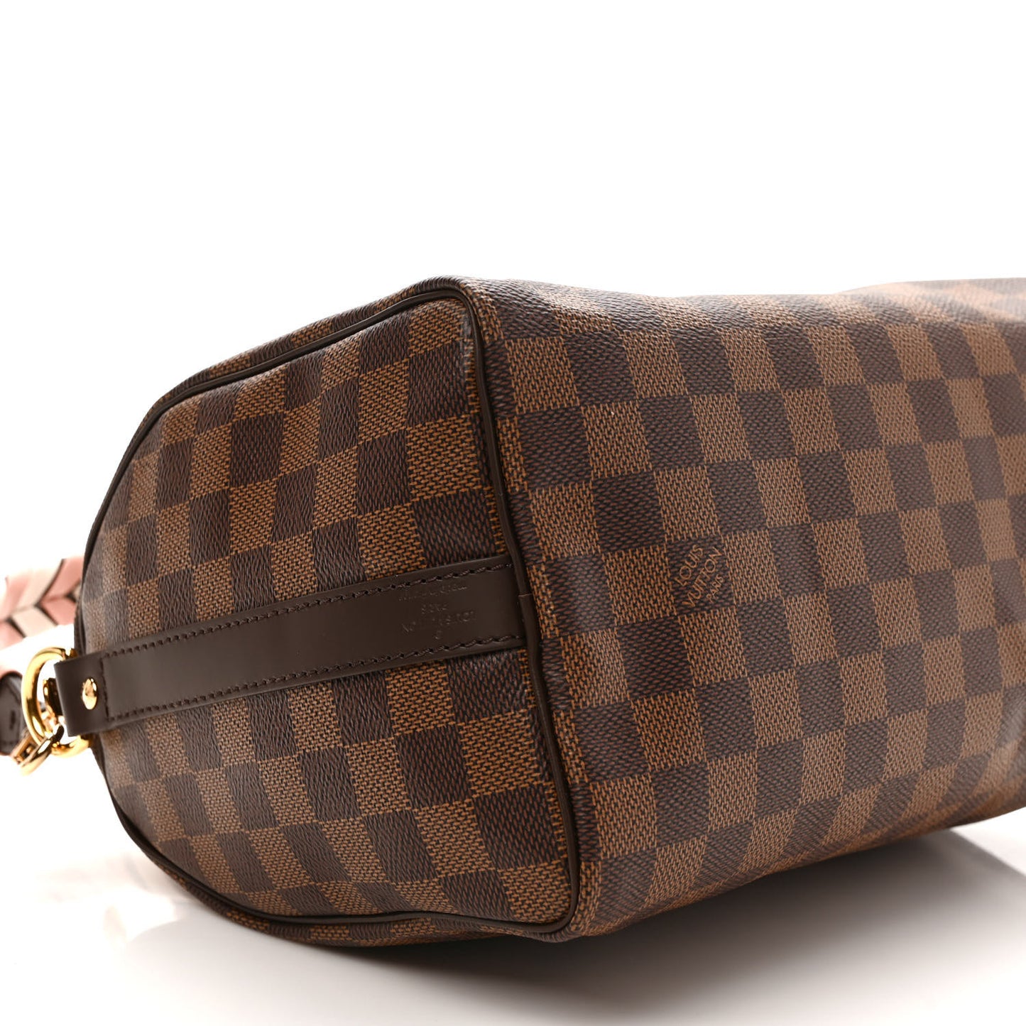 Damier Ebene Braided Speedy Bandouliere 25 Pink