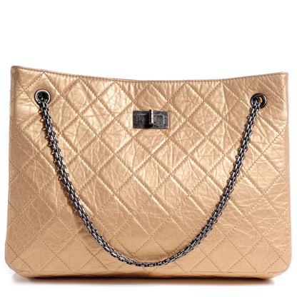 Chanel Aged Calfskin Reissue 2.55 Tote Light Gold 1 of 7