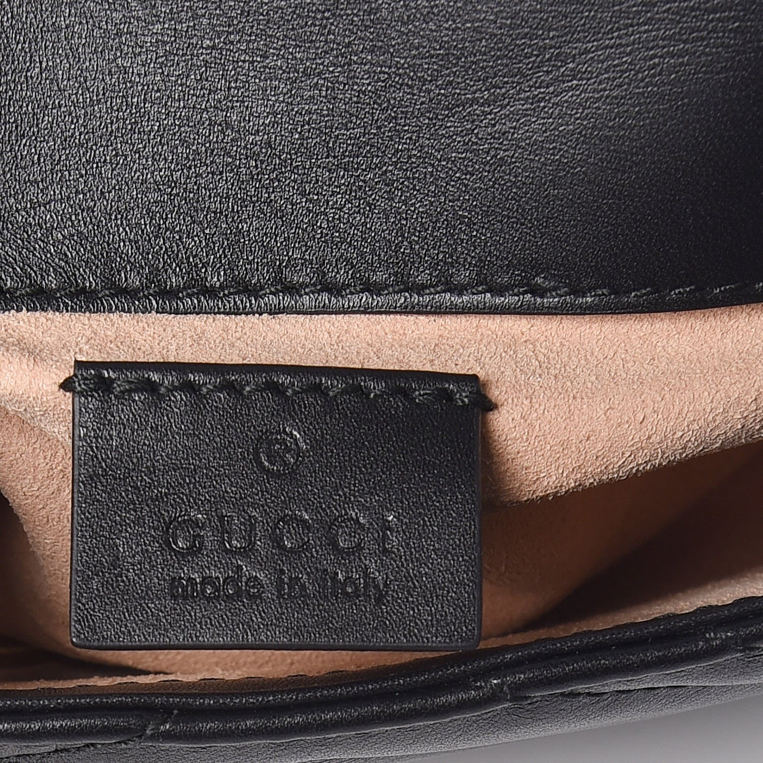Gucci Calfskin Matelasse Super Mini GG Marmont Shoulder Bag Black 6 of 10