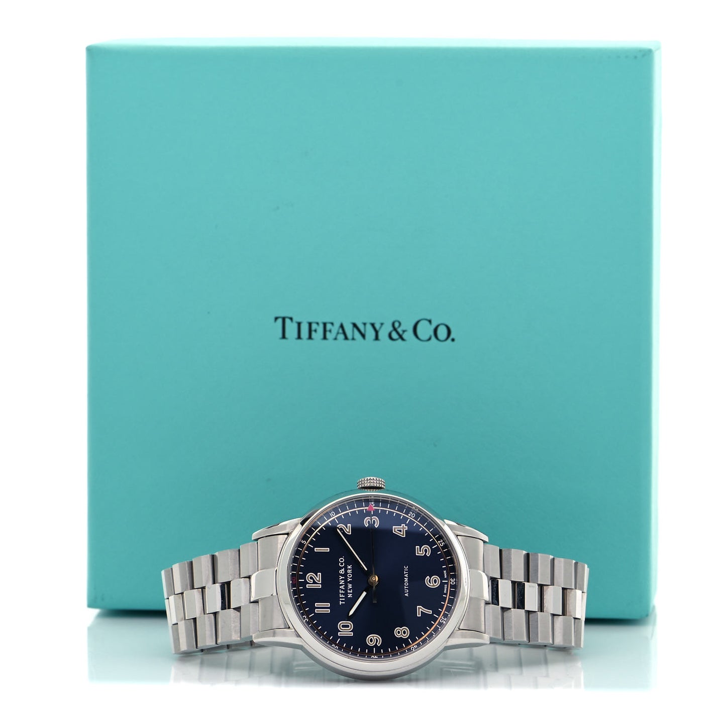 Stainless Steel 34mm CT60 3-Hand Automatic Watch Blue