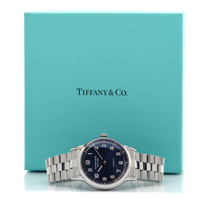 Tiffany Stainless Steel 34mm CT60 3-Hand Automatic Watch Blue 5 of 5